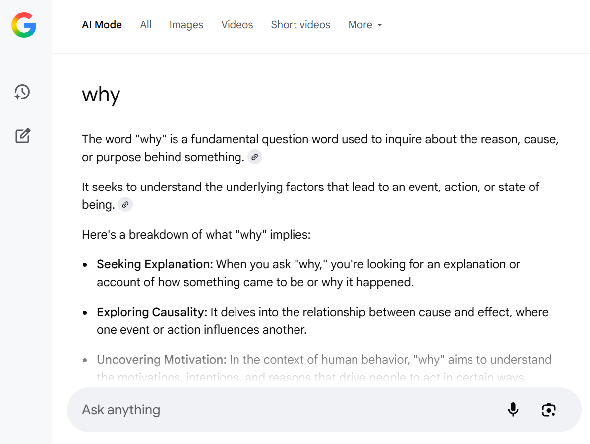 AI Mode why image