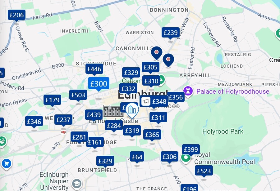 Edinburgh Booking September prices image