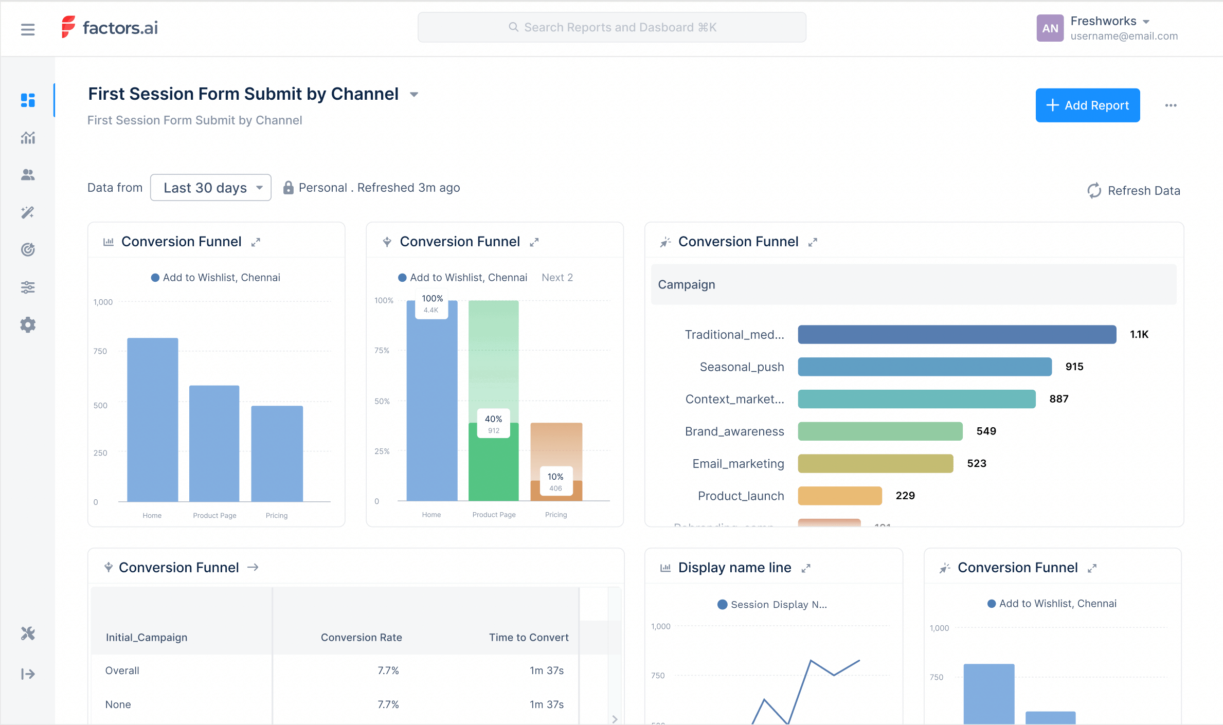 Factors ai report dashboard 1 min