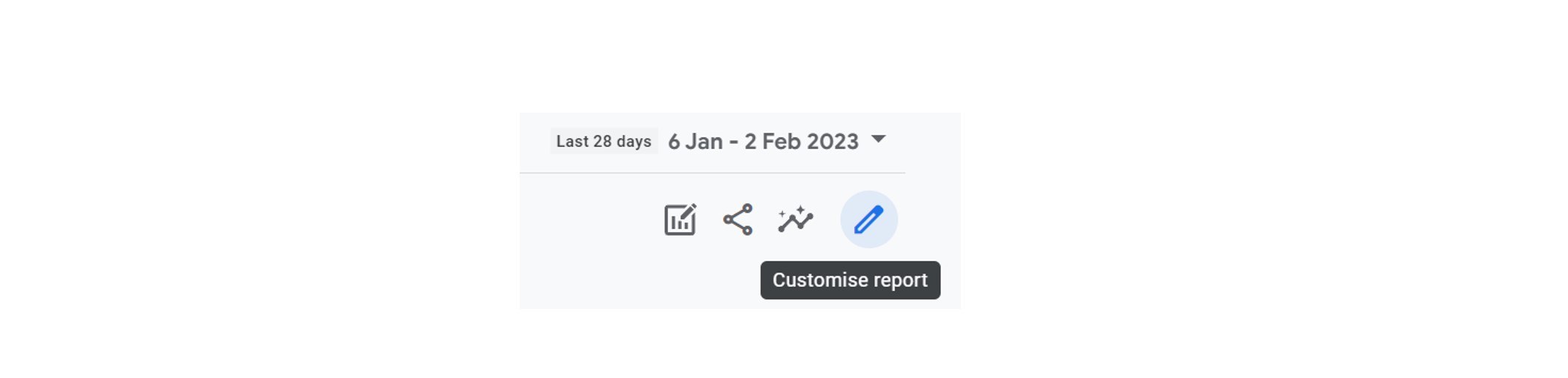 Google analytics 4 report customisation iconcustom image